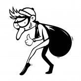 小偷人物简笔画步骤图片大全