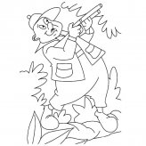 胖子猎人人物简笔画步骤图片大全