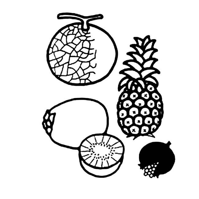 水果菠萝物品简笔画步骤图片大全