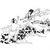 牛郎织女简笔画图片