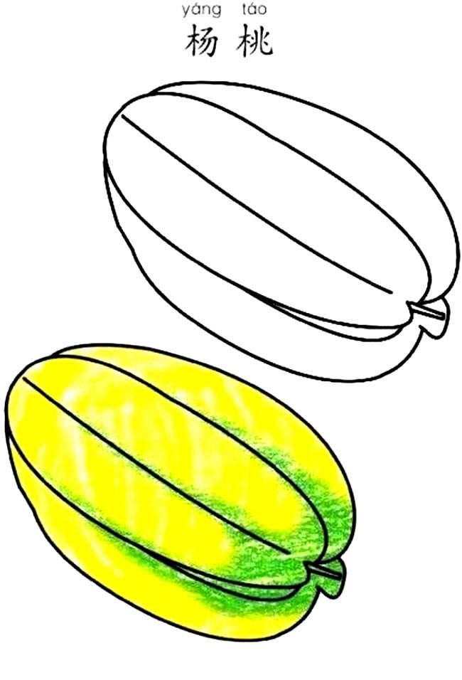 杨桃简笔画图片