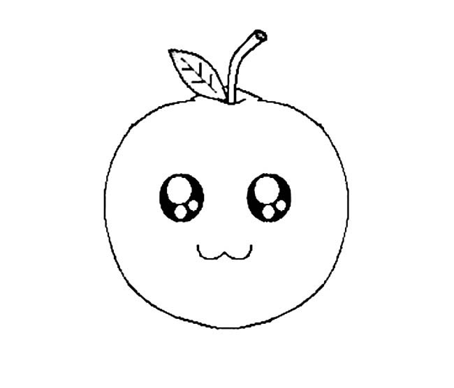 橙子简笔画图片