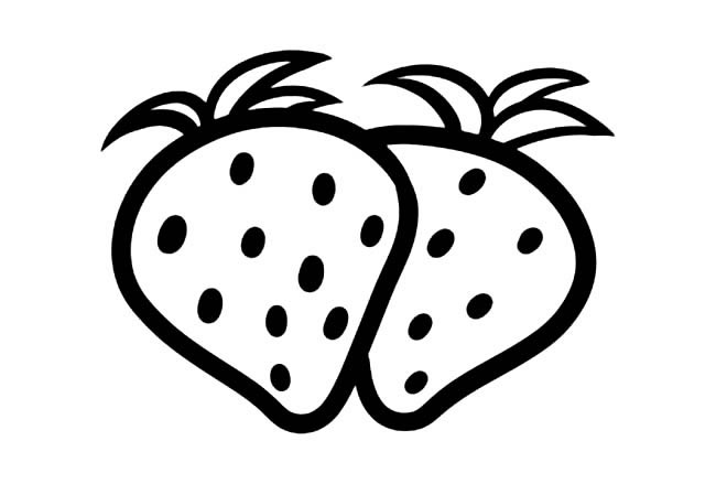 草莓简笔画图片