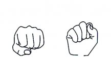 拳头手势简笔画图片