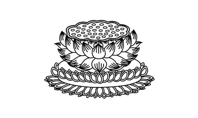 莲花座简笔画图片