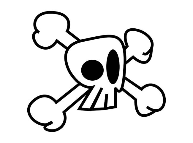 万圣节骷髅简笔画图片