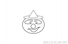 万圣节面具简笔画图片
