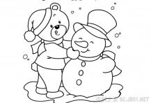 卡通雪人简笔画图片