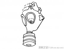 防毒面具简笔画图片