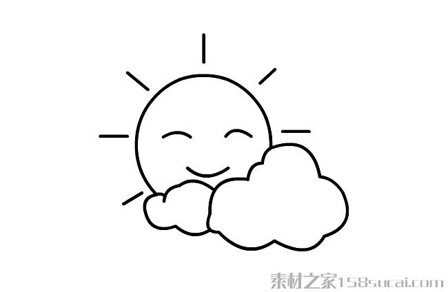 可爱太阳简笔画图片