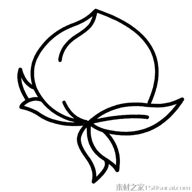 桃子简笔画图片
