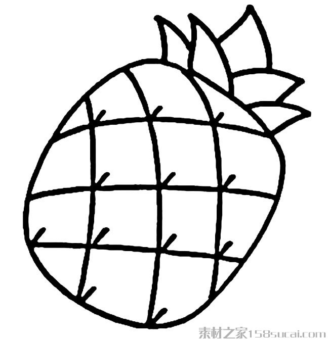 菠萝简笔画图片