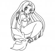 卡通美人鱼简笔画图片