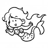 卡通美人鱼简笔画图片