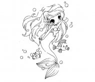 卡通美人鱼简笔画图片