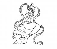 卡通美人鱼简笔画图片