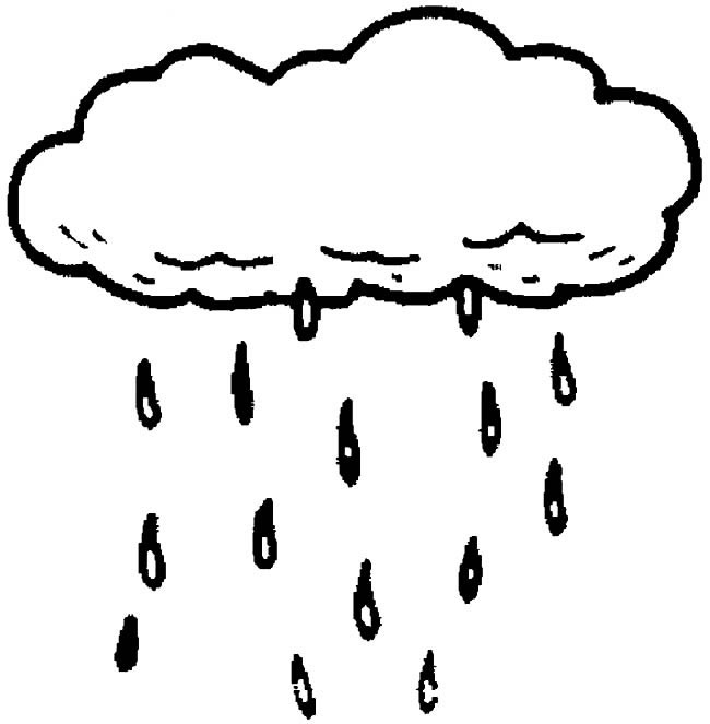 下雨的云朵简笔画图片