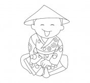 小和尚儿童简笔画图片