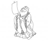 年画老神仙简笔画图片