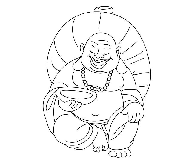 背大包的和尚简笔画图片