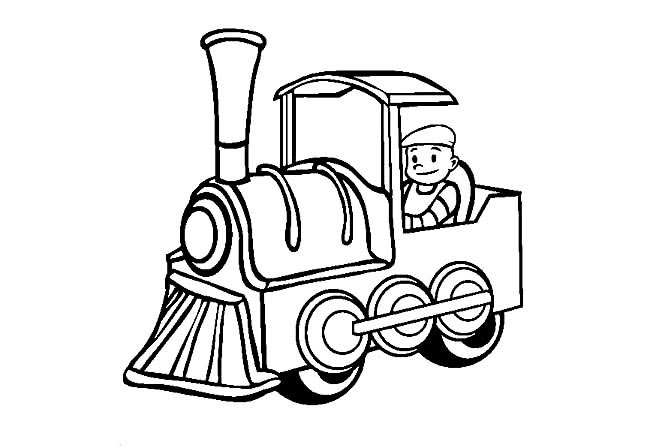 老旧火车简笔画图片