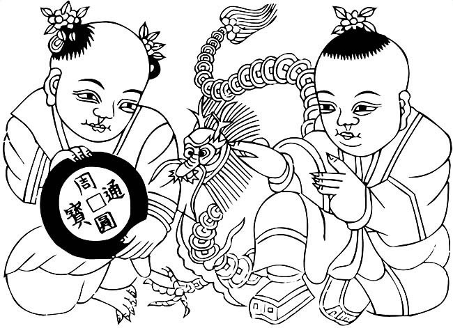 关于新年简笔画图片