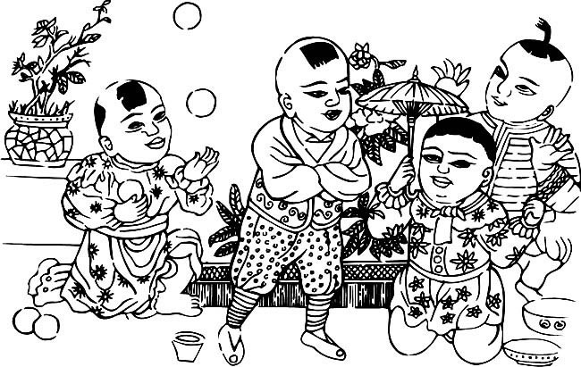 关于新年过年的简笔画图片