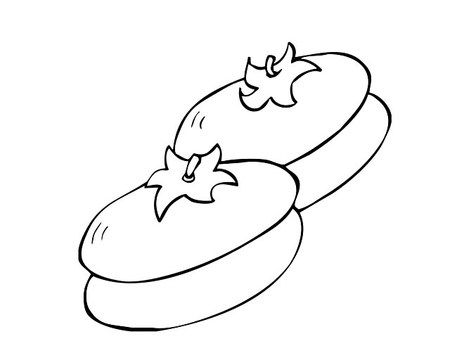 秋天柿子简笔画图片