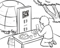 清明节扫墓简笔画图片