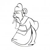 老先生简笔画图片