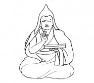 观音菩萨像简笔画图片