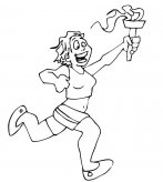 火炬手简笔画图片