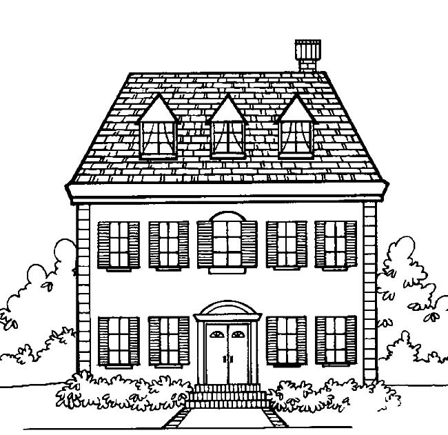 两层小楼简笔画图片