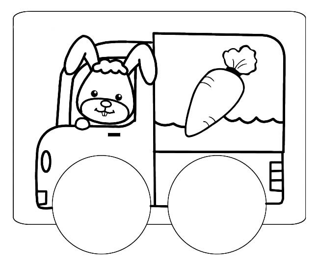 卡通货车交通工具简笔画步骤图片大全