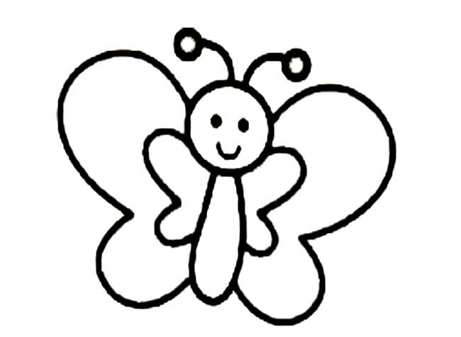 可爱蝴蝶昆虫简笔画步骤图片大全