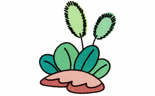 狗尾草植物花简笔画步骤图片大全