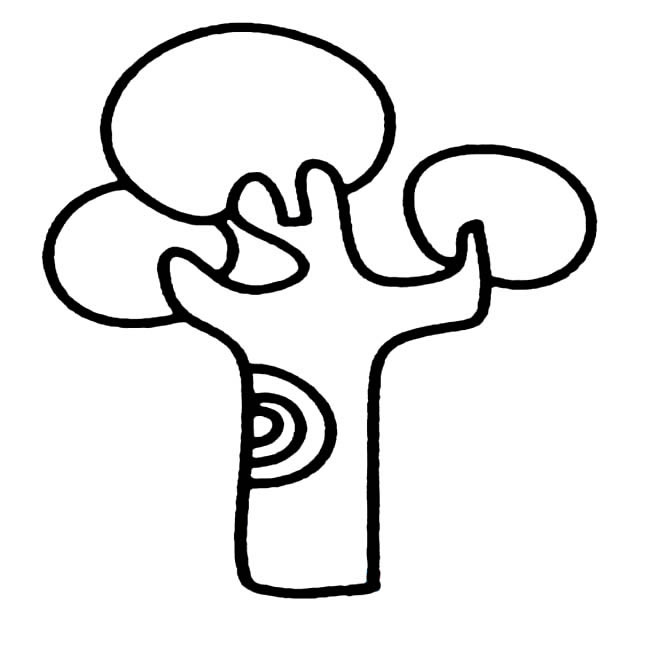 面包树植物简笔画步骤图片大全