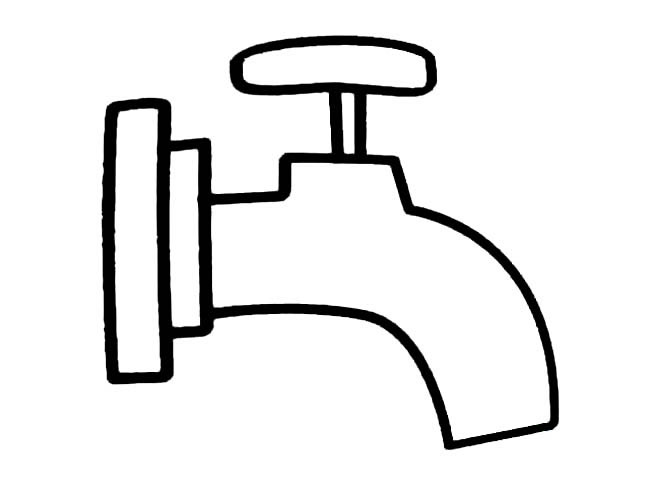 水龙头物品简笔画步骤图片大全