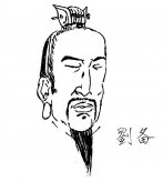 三国英雄刘备人物简笔画步骤图片大全