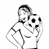 足球宝贝人物简笔画步骤图片大全