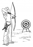 8个弓箭手简笔画图片大全