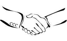两个人握手简笔画