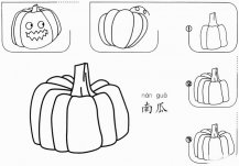 简单的万圣节南瓜简笔画怎么画