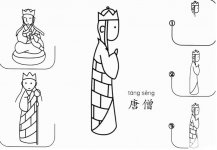 唐僧的简笔画怎么画