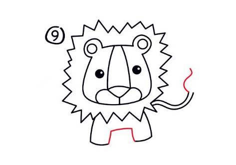 简笔画狮子的画法步骤图片