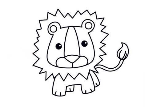 简笔画狮子的画法步骤图片