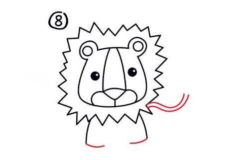 简笔画狮子的画法步骤图片