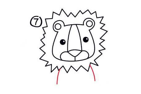 简笔画狮子的画法步骤图片