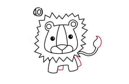 简笔画狮子的画法步骤图片