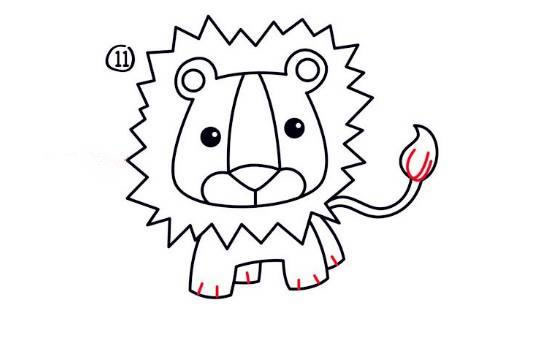 简笔画狮子的画法步骤图片